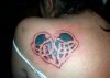 celtic heart tattoo on back